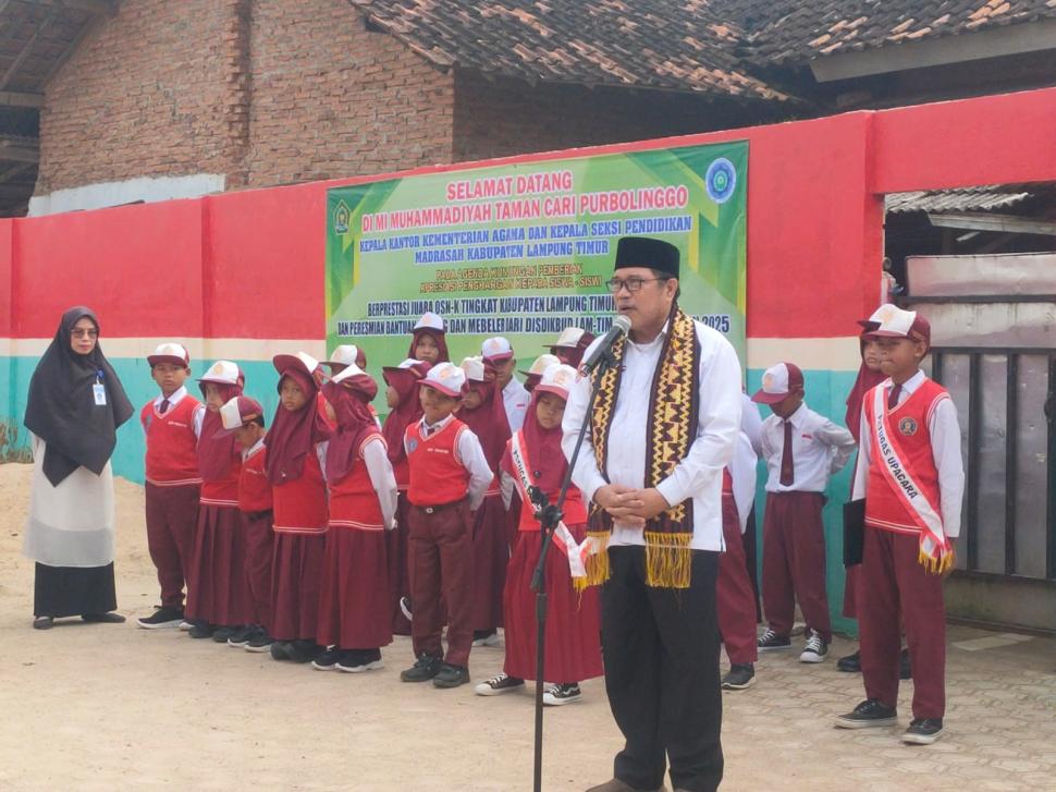 Kemenag Lampung Timur Awali Semester Baru 2026/2027 dengan Monitoring MATAMUDA, Kepala MI Taman Cari Jadi Duta Madrasah Nasional