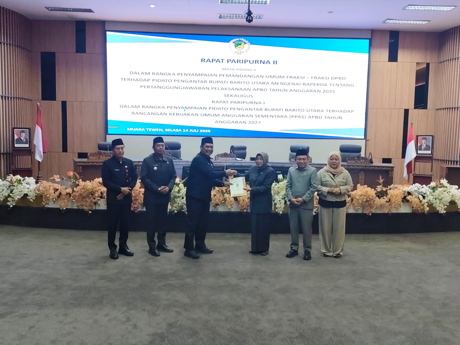 DPRD Barito Utara Mulai Bahas Raperda Pertanggungjawaban APBD 2025, 22 Anggota Hadiri Paripurna