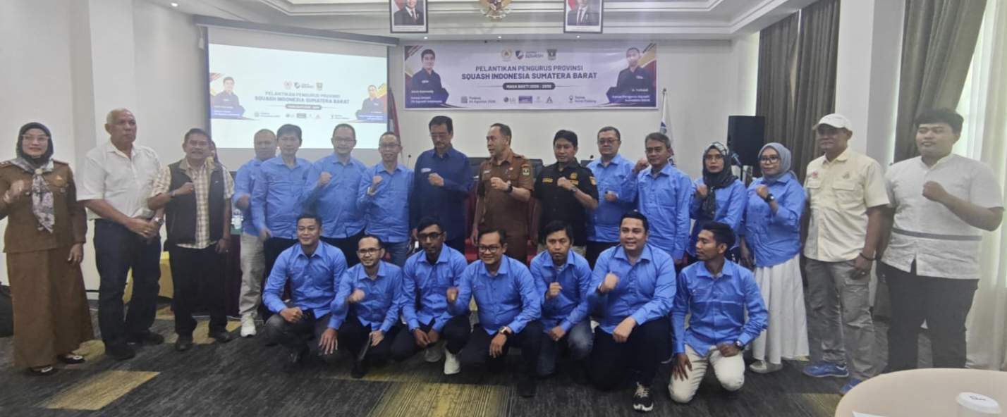 Pengprov Squash Sumbar 2026-2030 Resmi Dilantik di Padang, Targetkan Wasit Bersertifikat hingga Lolos Kualifikasi PON