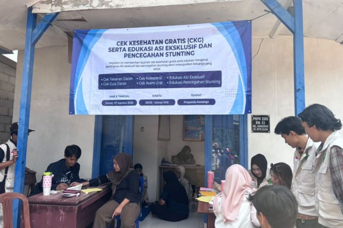 Mahasiswa Kebidanan Universitas Malahayati Gelar Cek Kesehatan Gratis dan Edukasi ASI Eksklusif di Posyandu Kenanga Margodadi