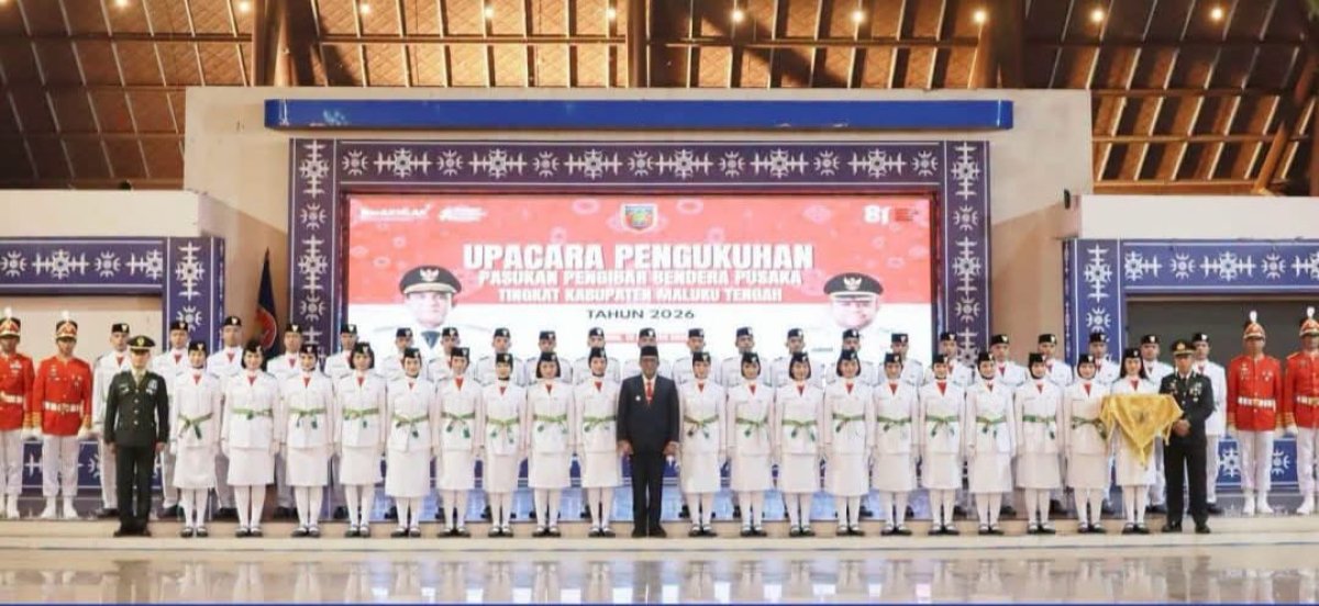 Bupati Maluku Tengah Kukuhkan 40 Anggota Paskibra 2026, Tekankan Amanah Mengibarkan Simbol Persatuan Bangsa
