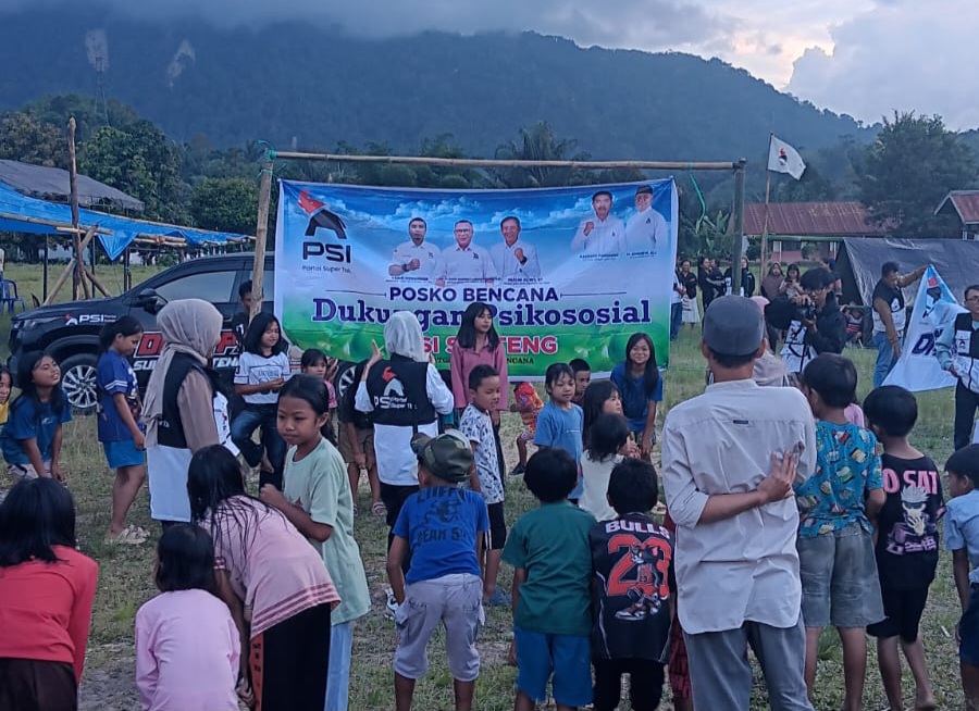 Gempa Sigi: PSI Peduli Dirikan Posko di Lembantongoa, Trauma Healing untuk Anak & 2.000 Paket Bantuan Disalurkan