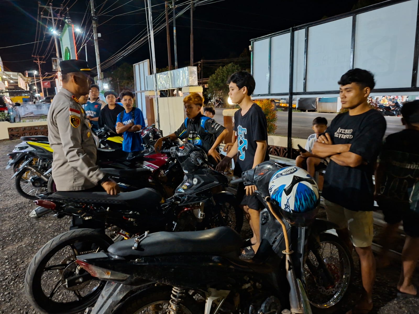 Polsek Parindu Razia Knalpot Brong di Sanggau, 12 Remaja Diamankan dan Bengkel Dibina