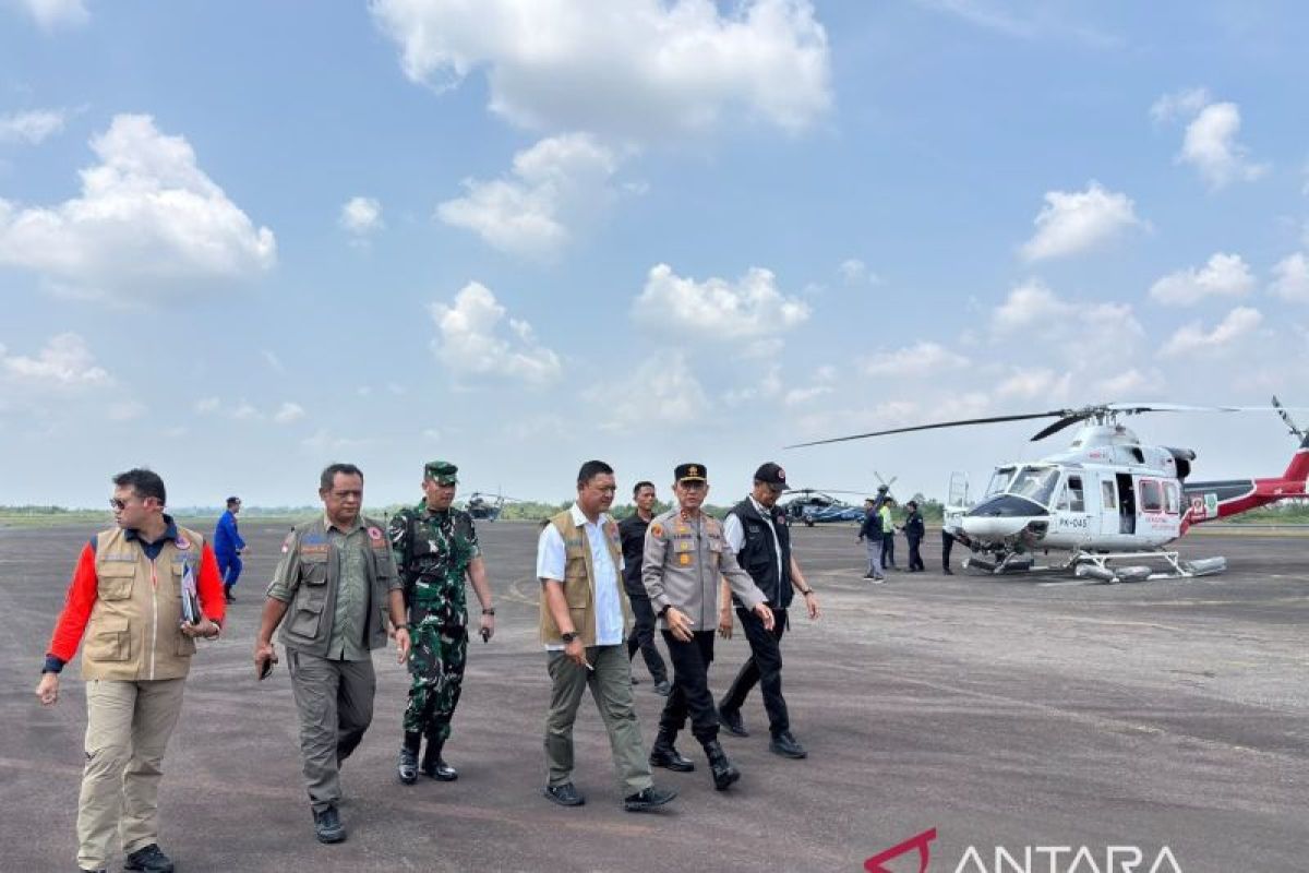 Kapolda Jambi dan Deputi BNPB Tinjau Karhutla dari Udara, 50 Hektare Gambut di Muaro Jambi Terbakar