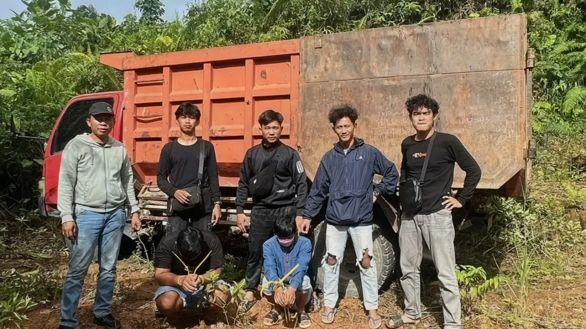 Polsek Sesayap Hilir Temukan Dump Truck Hilang Sebulan di Desa Seludau, Dua Terduga Pelaku Diamankan