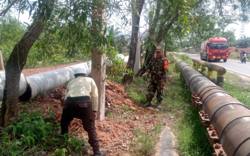 Gandeng Security Pertamina, Koramil 01 Dumai Patroli Keamanan