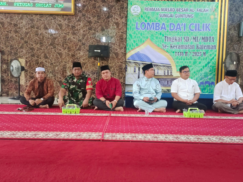 Babinsa Koramil 06/Kateman Hadiri Pembukaan Lomba Dai Cilik