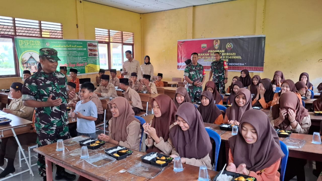 Dukung Kesehatan Generasi Muda, Kodim 0314/Inhil Gelar Program Makan Sehat