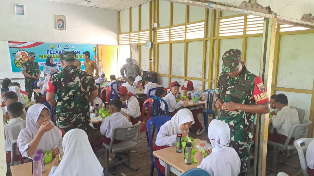 Dukung Program Pemerintah, Kodim 0314 Inhil Gelar Program Makan Sehat Bergizi Gratis