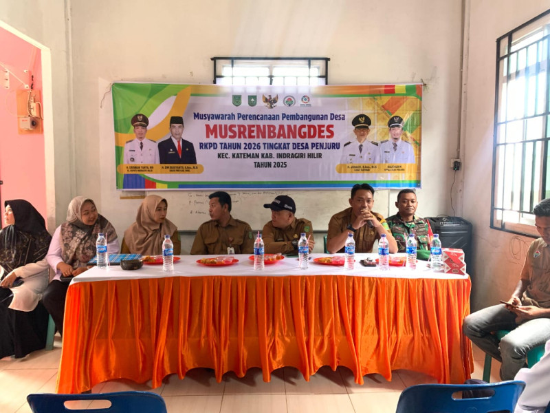 Babinsa Penjuru Hadiri Musrenbangdes Tahun Anggaran 2026