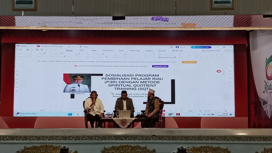 Gandeng Masjid Al Maqari, Pelajar SMA/SMK di Riau akan Diikutkan Program P3R-SQT