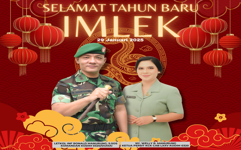 Dandim Dumai Beri Ucapan Selamat Imblek Untuk Masyarakat yang Merayakan