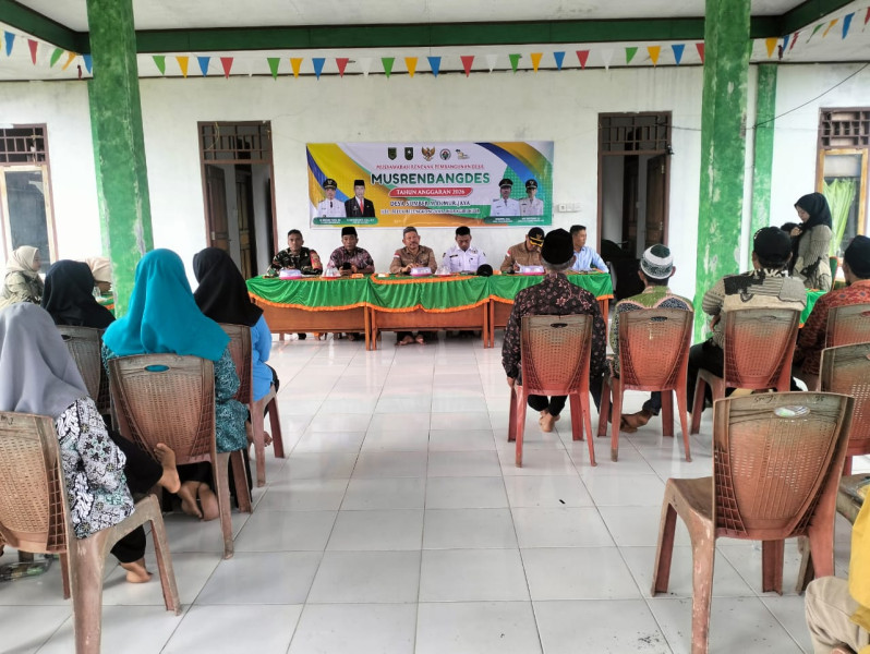 Babinsa Koramil 06/Kateman Hadiri Musrenbangdes Sumber Makmur Tahun Anggaran 2026