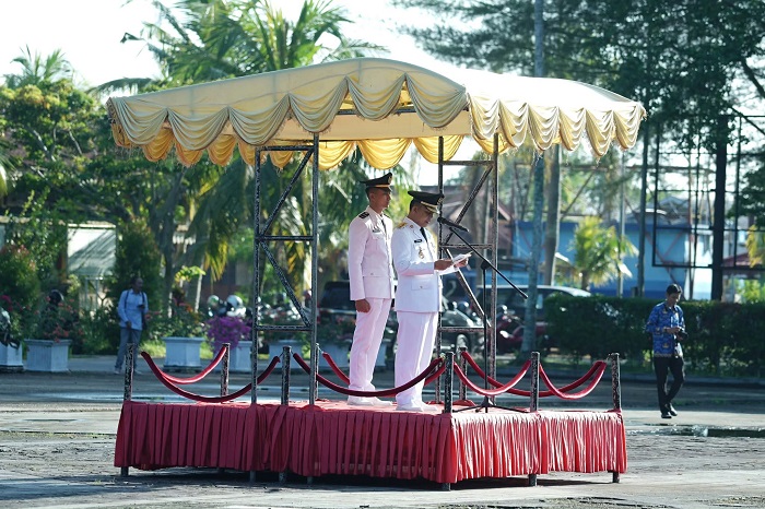 Bupati Inhil Pimpin Apel Peringatan Hari OTDA ke-30 Tahun 2026