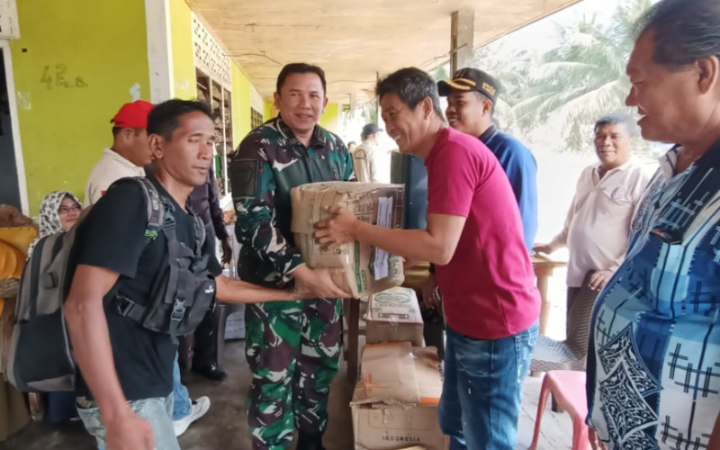 Koramil 03 Giat Gotong Royong Massal, Penanaman Pohon dan Pembagian Santunan