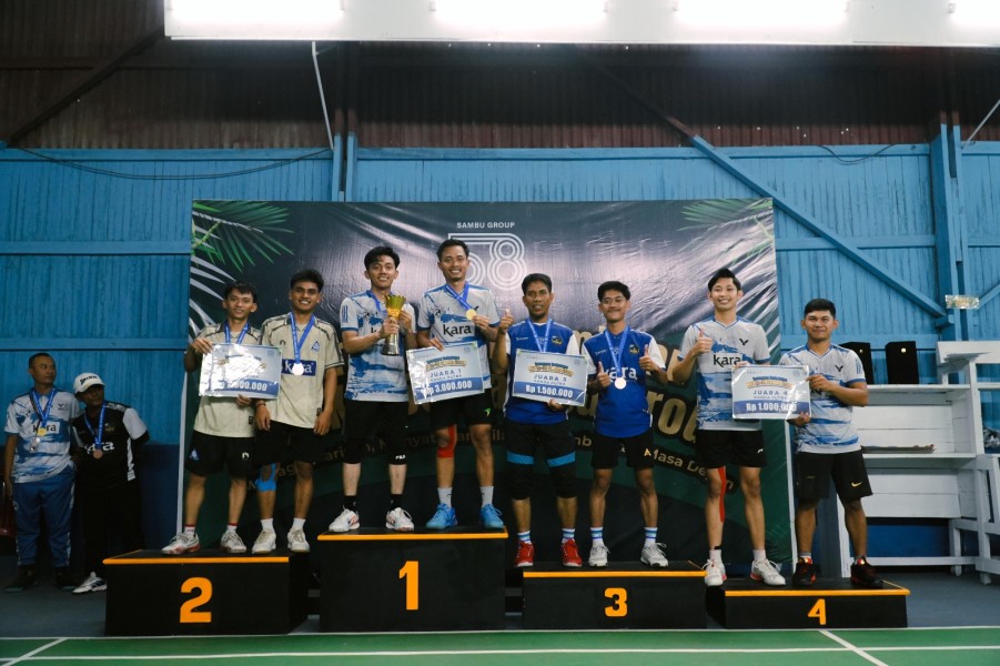 Turnamen Badminton Semarak HUT 58 Sambu Group