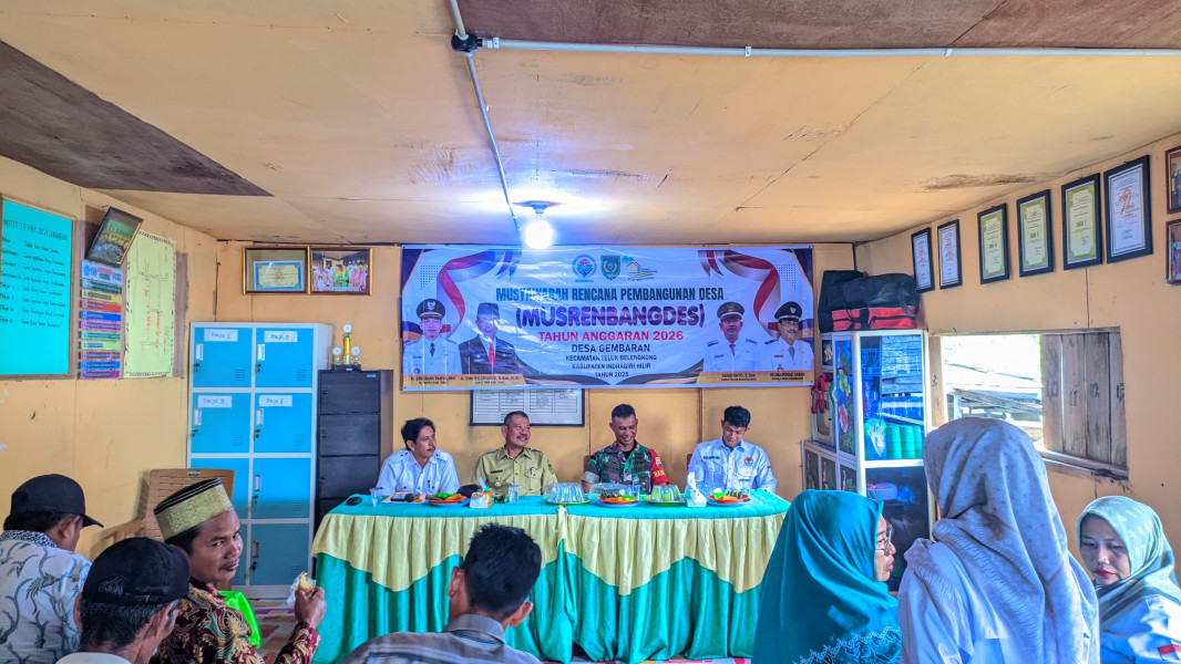 Babinsa Gambaran Koramil 06/Kateman Hadiri Musrenbangdes Tahun Anggaran 2026