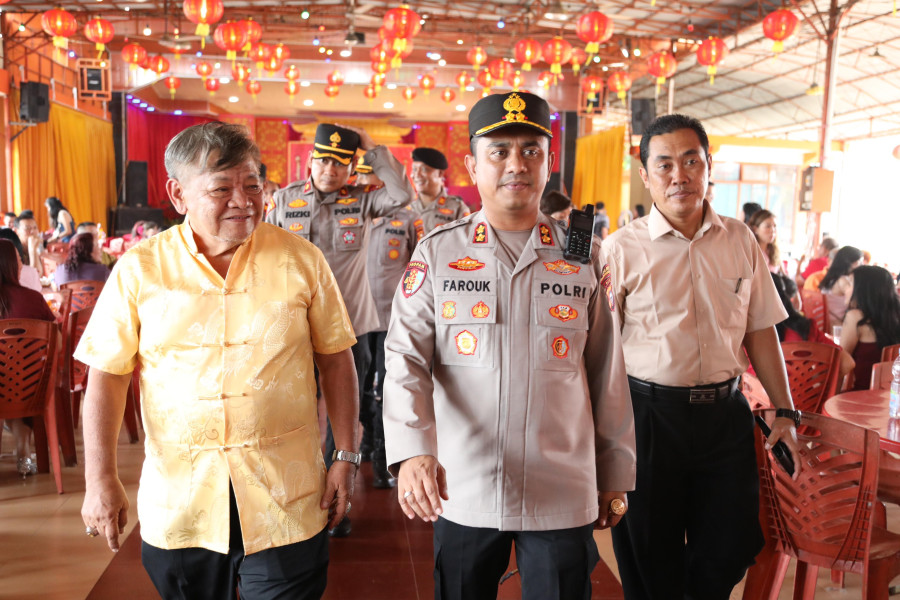 Kapolres Inhil Tinjau Pengamanan Perayaan Tahun Baru Imlek 2025