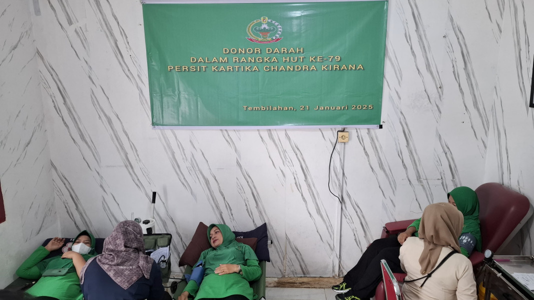 HUT ke-79, Persit Kartika Chandra Kirana Cab LIV Kodim 0314/Inhil Gelar Donor Darah