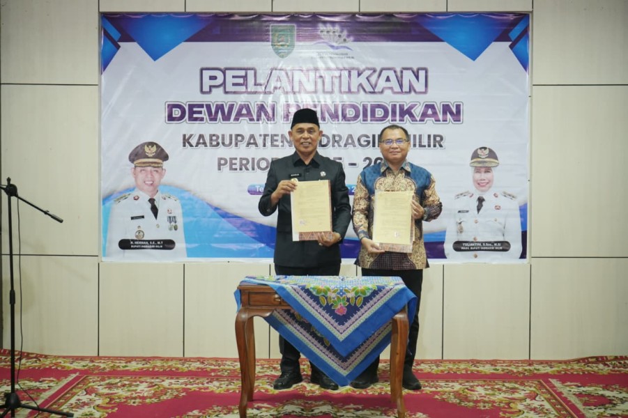 Hadiri Pelantikan Dewan Pendidikan Inhil, Rektor Unilak Langsung MoU dengan Bupati