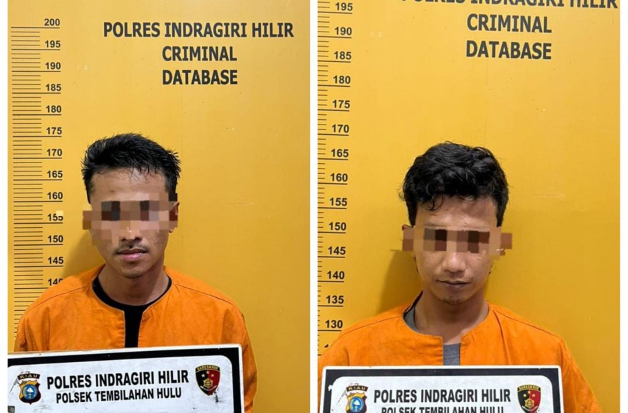 Polsek Tembilahan Hulu Bekuk Dua Pengedar, Belasan Paket Sabu Diamankan