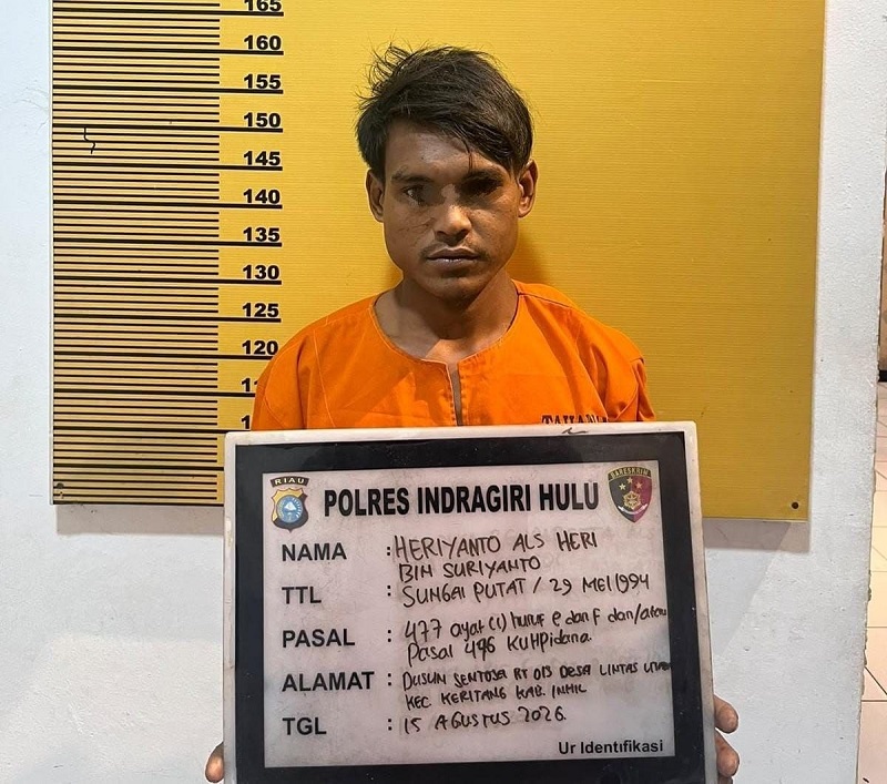 Pelarian Buron Ranmor Inhu Berakhir di Semak Belukar Inhil, Polisi Ringkus HYT