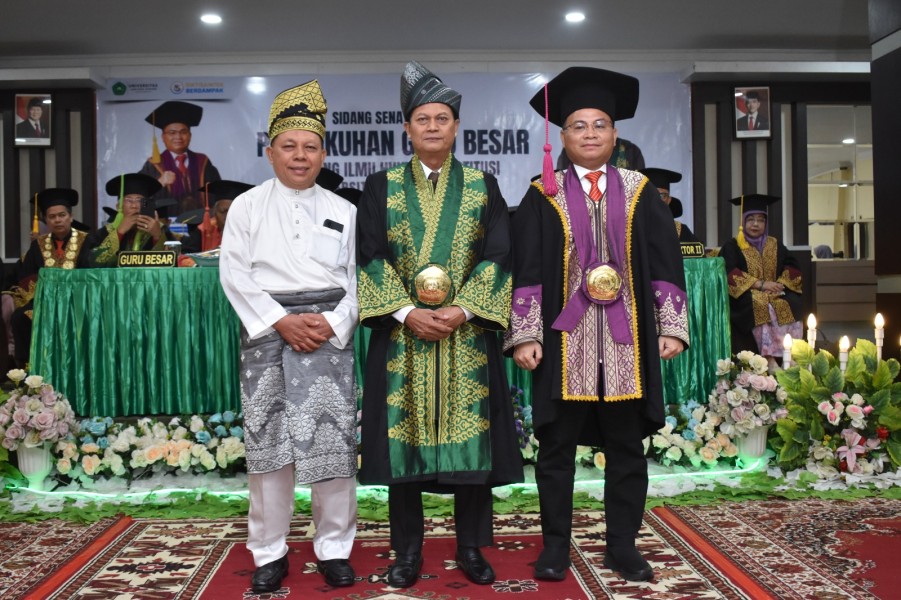 Prof Ardiansah Dikukuhkan sebagai Guru Besar Unilak Bidang Ilmu Hukum Konstitusi