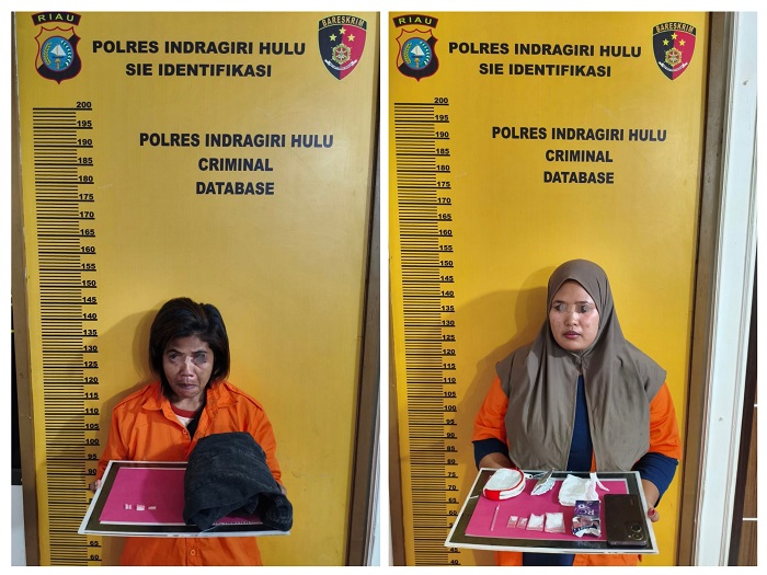 Terlibat Jaringan Narkoba, 2 Emak-emak Ditangkap Polisi Inhu