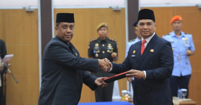 Kepala BPKAD Kota Pekanbaru Hadiri Pelantikan Zulhelmi Arifin sebagai Pj Sekretaris Daerah