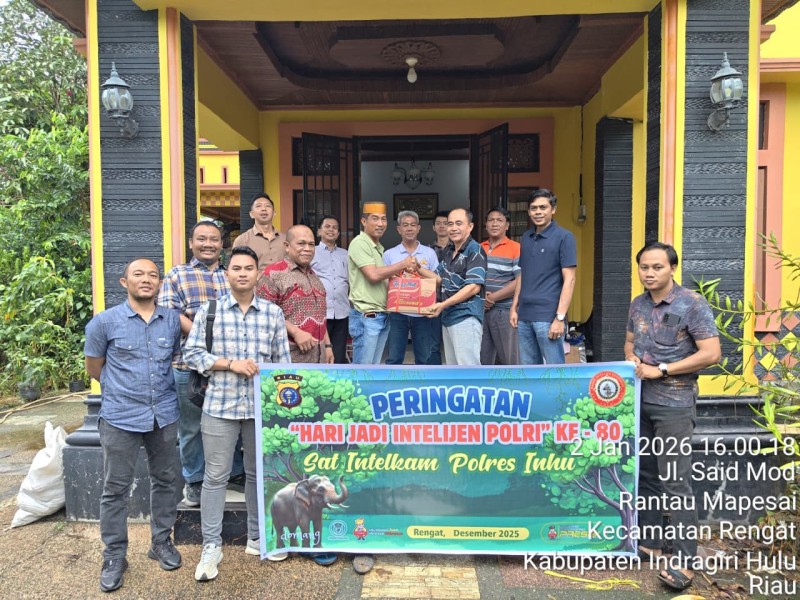 Berbagi Informasi Dan Pengalaman Warnai Bakti Sosial HUT Intelijen 80 Polres Inhu