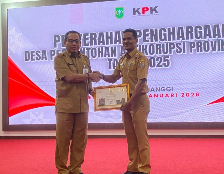 Beringin Makmur Raih Penghargaan Desa Percontohan Antikorupsi Provinsi Riau 2025
