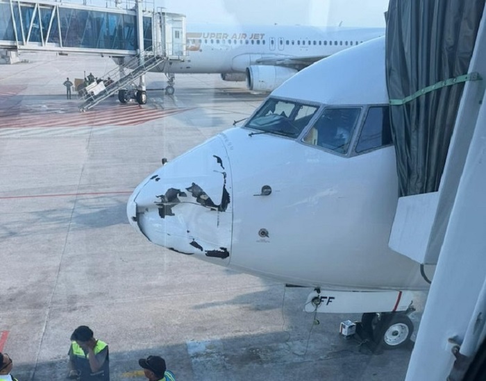 Misteri Benda Asing Yang Hantam Hidung Garuda Indonesia Saat Mendarat di Pekanbaru