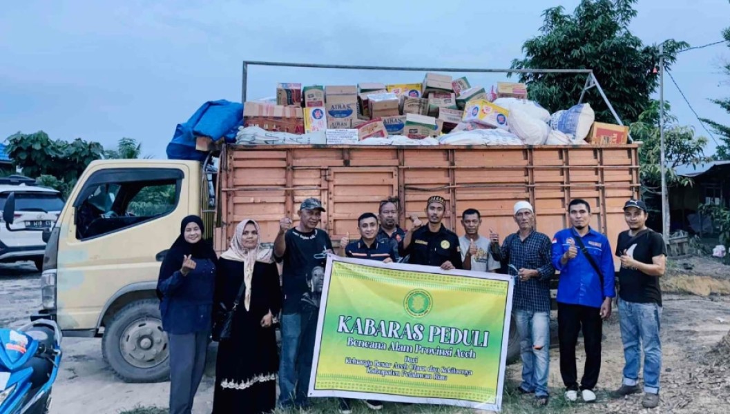 Kabaras Pelalwan Berangkatkan 1 Truk Bantuan le Aceh