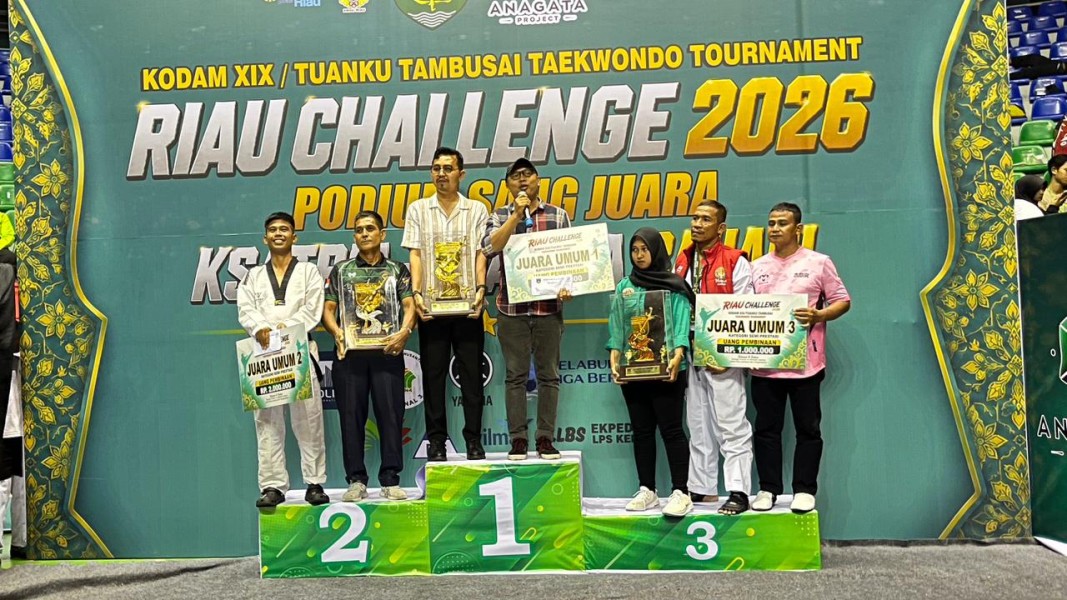 Kontingen Taekwondo Inhil Raih Juara Umum 2 di Kejuaraan Piala Kodam XIX Tuanku Tambusai