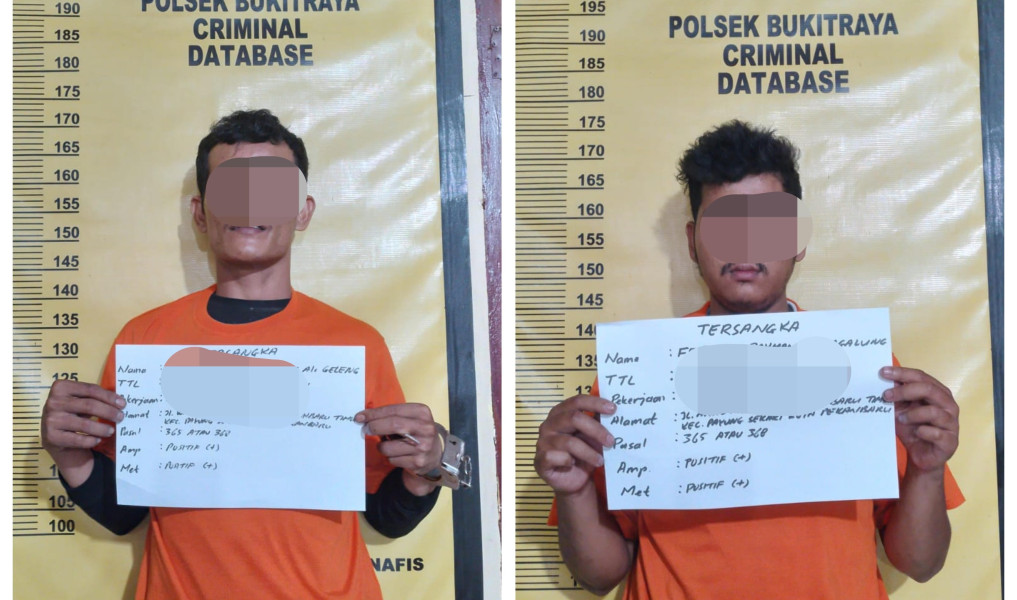Dua Begal Bermodus Polisi Ditangkap di Pekanbaru
