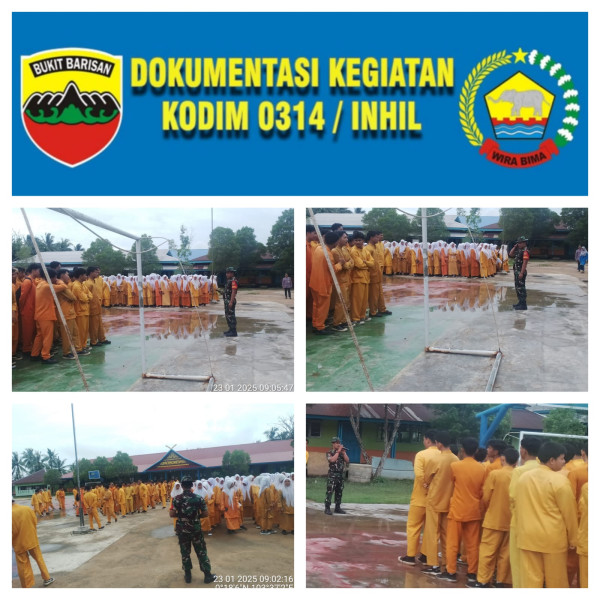 Babinsa Koramil 06/Kateman Berikan Wawasan Kebangsaan kepada Siswa SMAN 1 Kateman
