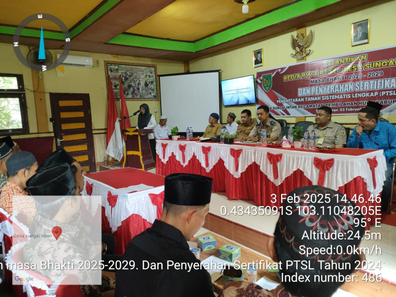 Kades Sungai Intan Lantik RT dan RW untuk Masa Bhakti 2025-2030