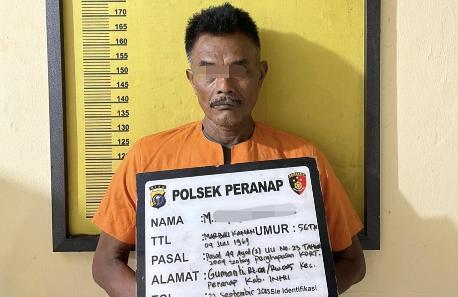 Pelarian Pembakar Istri Terhenti, Polsek Peranap Bekuk Pelaku Dalam Kebun Sawit