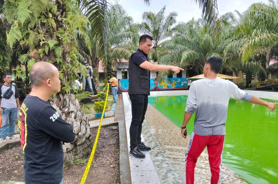 Polisi Periksa Kolam Renang Lokasi Bocah Tenggelam di Pulau Palas