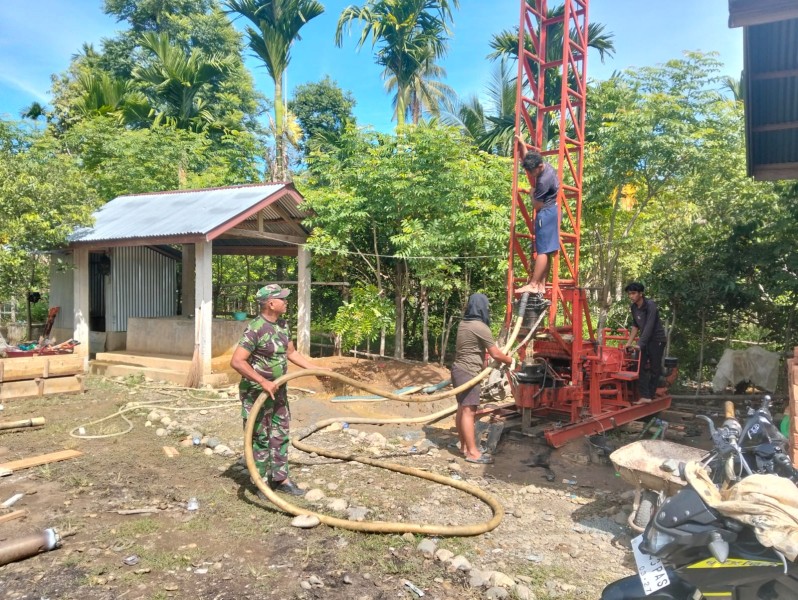 TMMD ke-129 Kodim 0102/Pidie Hadirkan Solusi Air Bersih, Pengeboran Sumur Bor Terus Berjalan