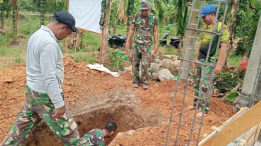Satgas TMMD Kodim 0102/Pidie Kebut Pembangunan 5 Unit MCK, Hadirkan Sanitasi Layak bagi Warga Desa Lhok Panah dan Blang Cot