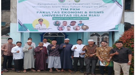 Tim PKM FEB UIR Sosialisasi Bisnis Syariah Bisnis Berkah pada UMKM Kecamatan Rambah Hilir Rohul