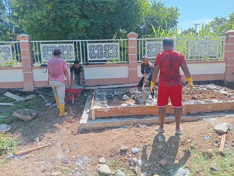 Satgas TMMD Ke-129 Kodim 0102/Pidie Bangun MCK di Area Pemakaman Umum, Warga Kini Lebih Mudah Berziarah