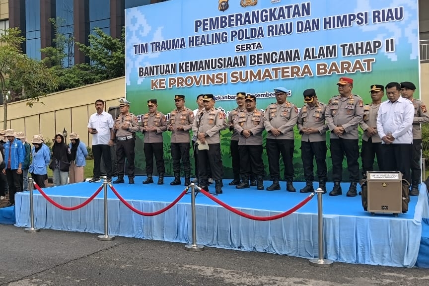 Pulihkan Psikologis Korban Bencana, Polda Riau Kirim Tim Trauma Healing dan Bantuan Tahap II ke Agam