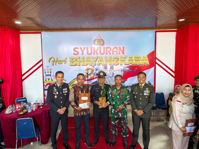 HUT ke-80 Bhayangkara, Desa Sungai Sirih Juara I Lomba Tiga Pilar dan Juara II Satkamling