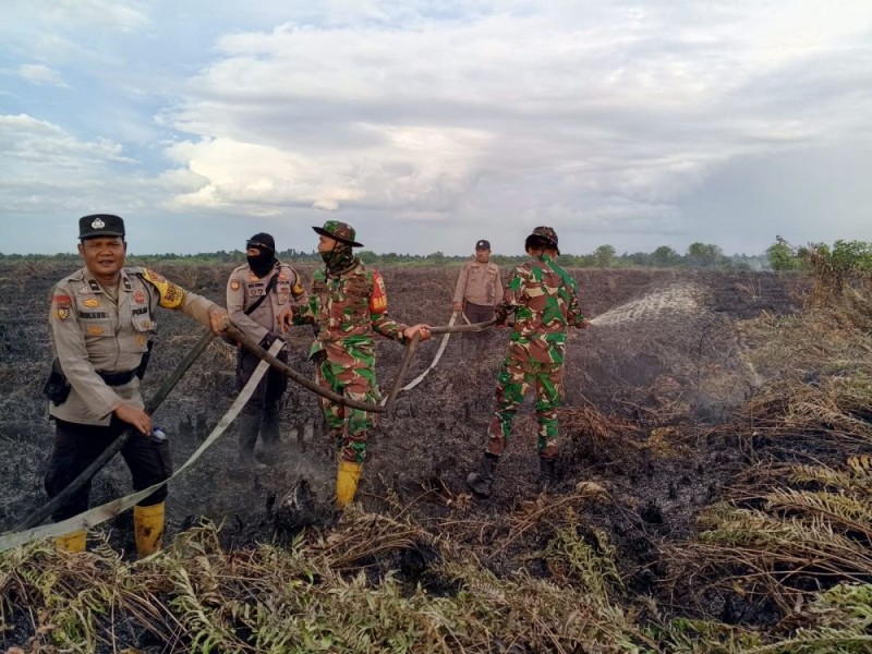 Karhutla di Kampung Bunsur Siak Mulai Padam