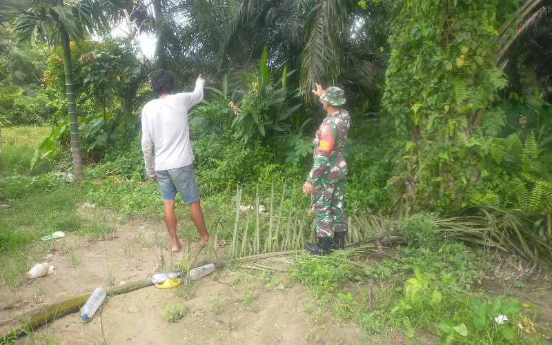 Sertu Jainal Arifin Patroli Cegah Karhutla di Titik yang Rawan
