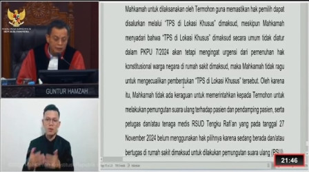 MK Perintahkan KPU Siak Gelar PSU di 3 TPS dan RSUD Tengku Rafian