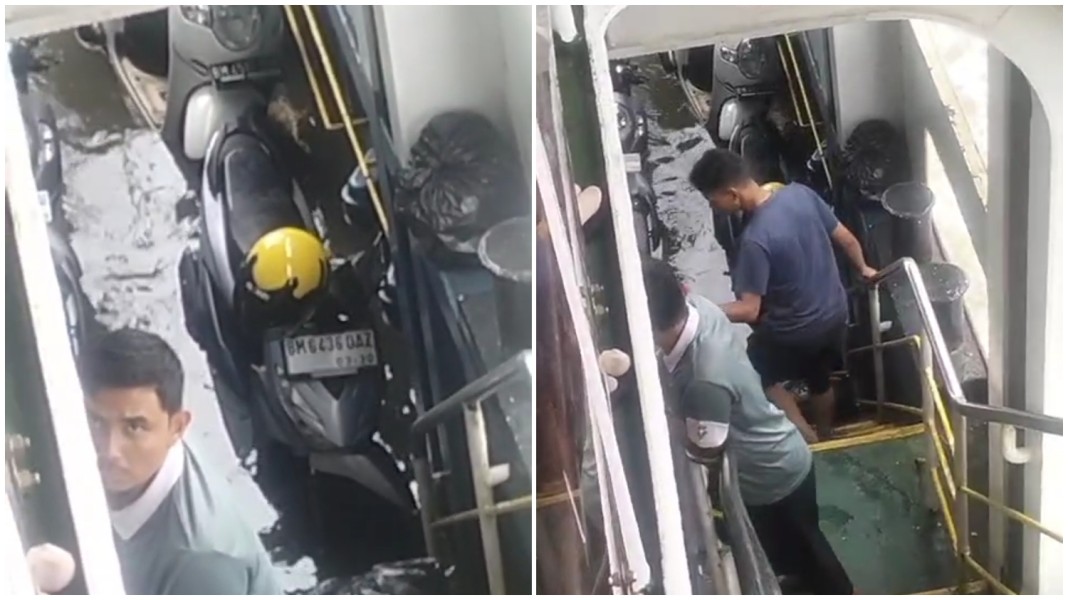 Kapal Roro di Bengkalis Kemasukan Air Laut, Kendaraan Terendam
