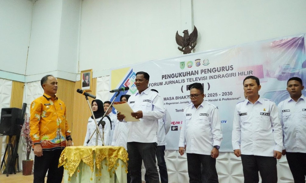 Bupati Inhil Kukuhkan Pengurus FJTI Masa Bakti 2025–2030